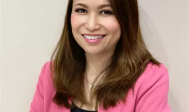 Girl with long hair smiling